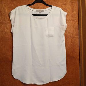 Loft  white cap sleeve blouse